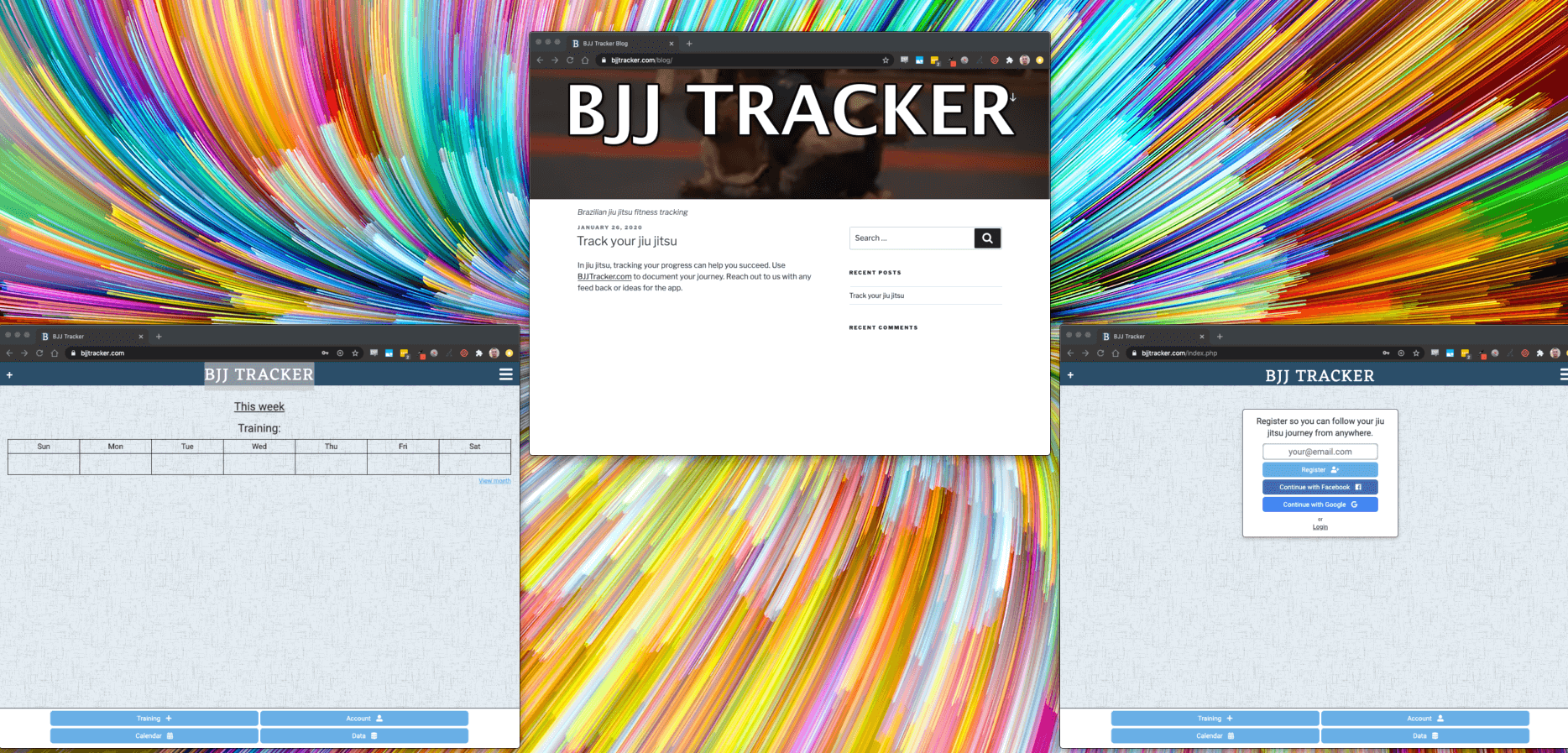 BJJ tracker, a fitness app