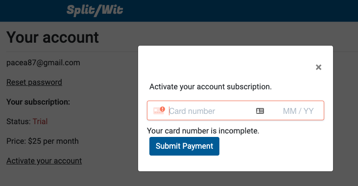 activate your subscription