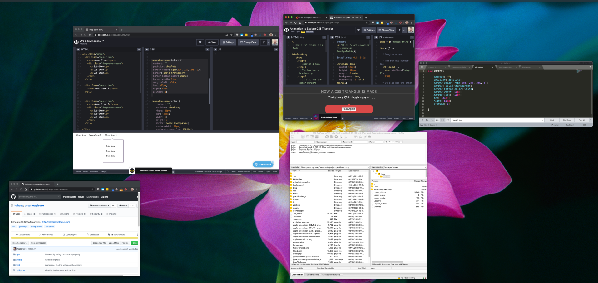 css menu