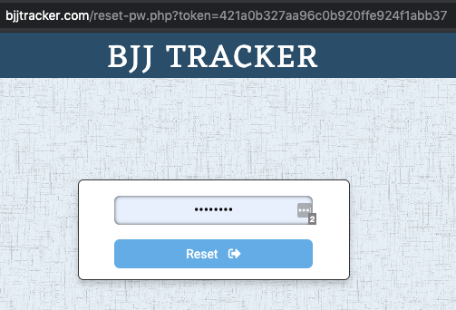 reset password form