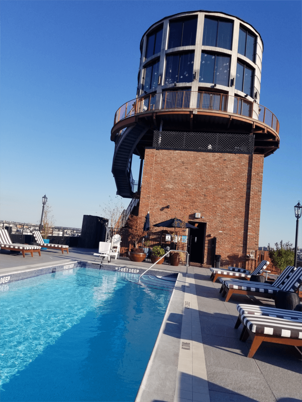 a rooftop pool in brooklyn