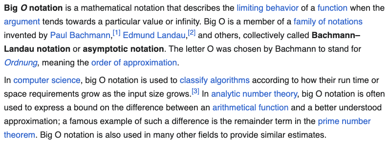 big o notation