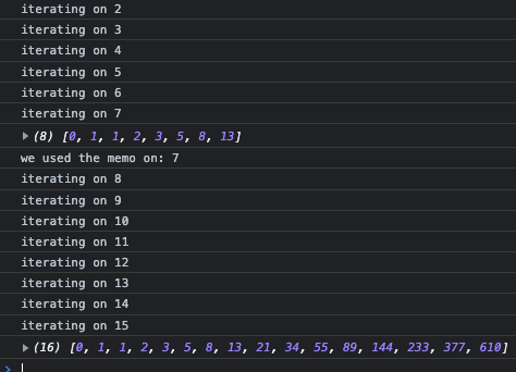 memoization results