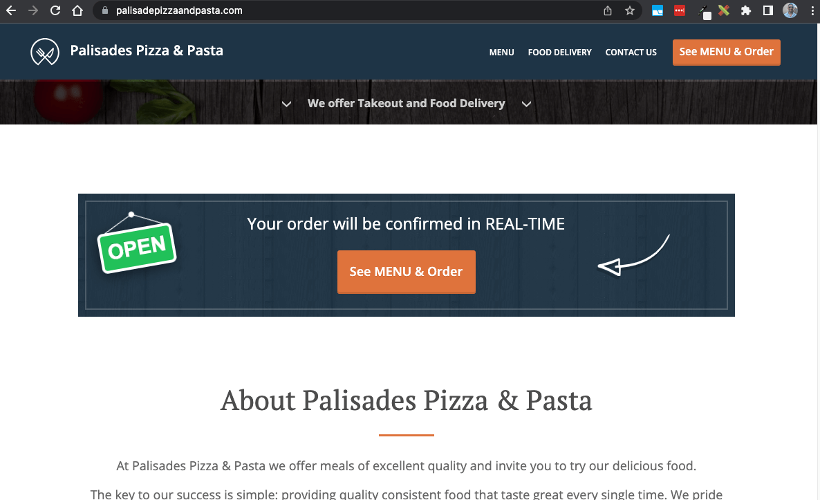 pizza website