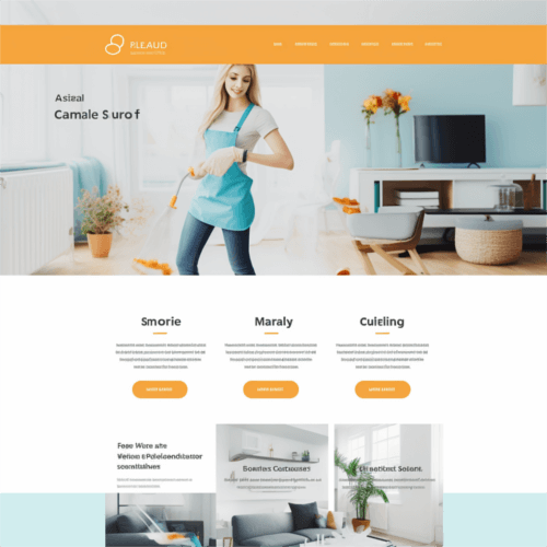 Cleaning website design