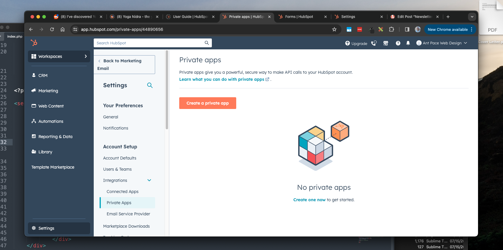 HubSpot Private Apps