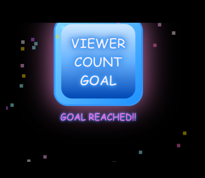 Screenshot of widget celebrating when goal is reached
